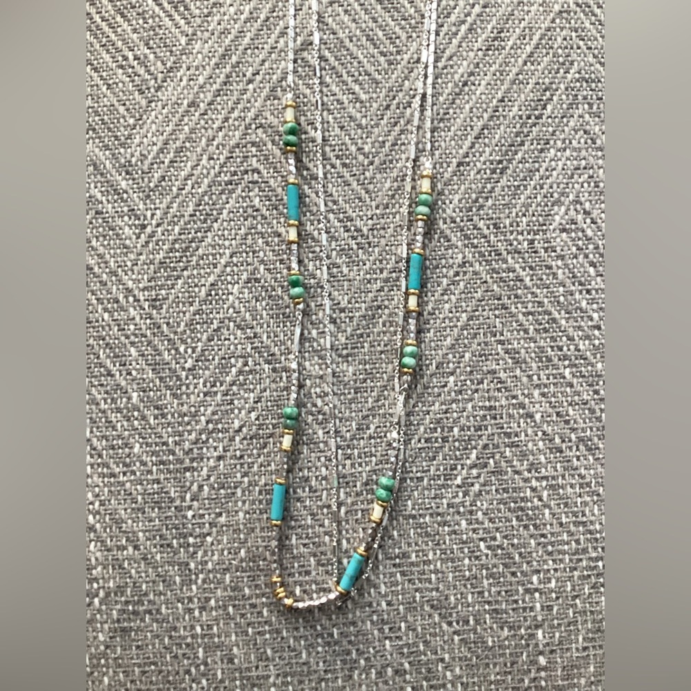 Stella & Dot Costa Necklace Turquoise tassel - Picture 8 of 14